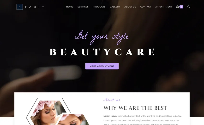 Beauty & Spa website theme