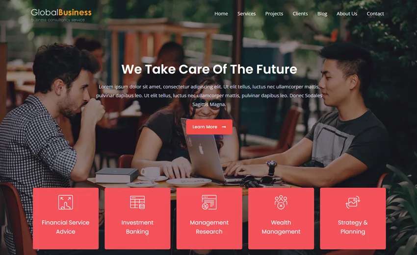 Business website theme