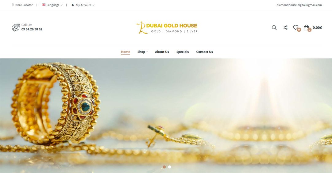 Website Theme - Dubai Gold House