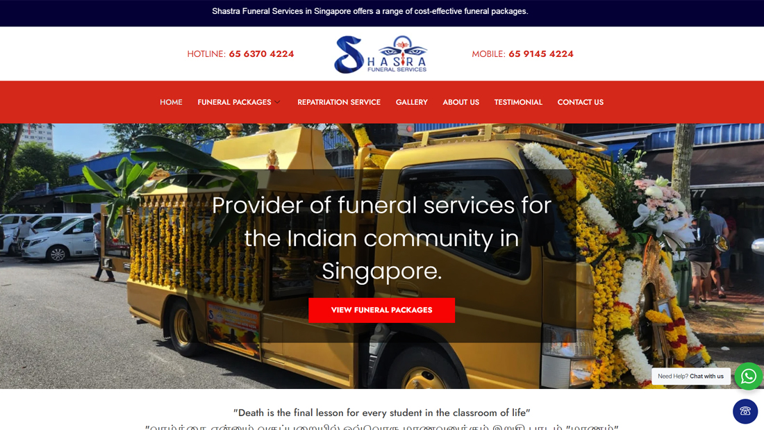 shastra funeral sg